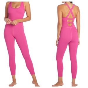 Free People Ribbed Jumpsuit in Fuchsia Fizz Size XL NWT